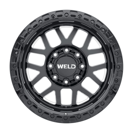 Weld Off-Road W105 20X9 Cinch 8X170 ET00 BS5.00 Gloss Black MIL / Gloss Black Ring 125.1