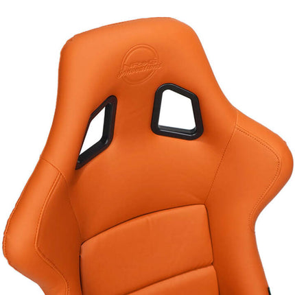 NRG FRP Bucket Seat w/Brown Vinyl Material - Large