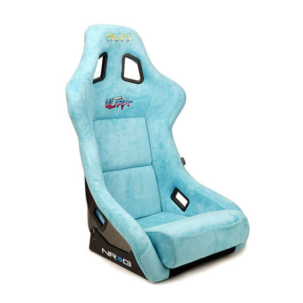 NRG FRP Bucket Seat ULTRA Edition W/ Grey Pearlized Back / Teal Microfiber Material - Large