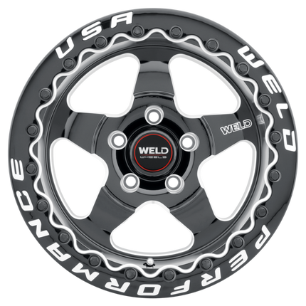 Weld 18x10 Ventura Bead Lock 5x114.3 ET45 BS7.27 Gloss BLK MIL DIA 78.1