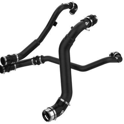 aFe BladeRunner Aluminum Hot and Cold Charge Pipe Kit Black Ford F-150 24-26 V6-2.7L (tt)