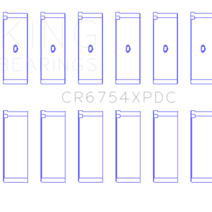 King Toyota 2JZGE 2JZGTE 24v (Size Standard - Predoweled for Alum Rods) Performance Rod Bearing Set
