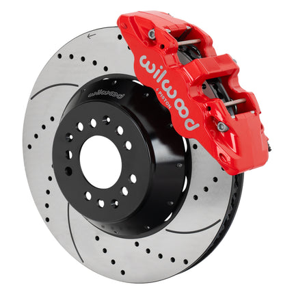 Wilwood kit front AERO6 wwe 2IN. drop alum pro spindle 15.00 rotor SRP red