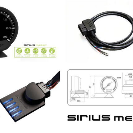 GReddy Sirius OBD Set (Turbo Meter)