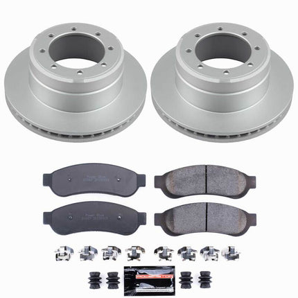 Power Stop 05-10 Ford F-350 Super Duty Rear Z23 Coated Brake Kit
