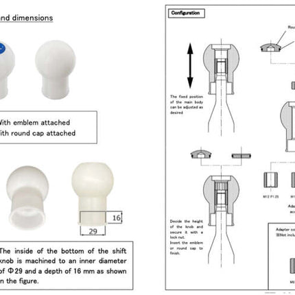 GReddy Duracon Shift Knob B-Type - White