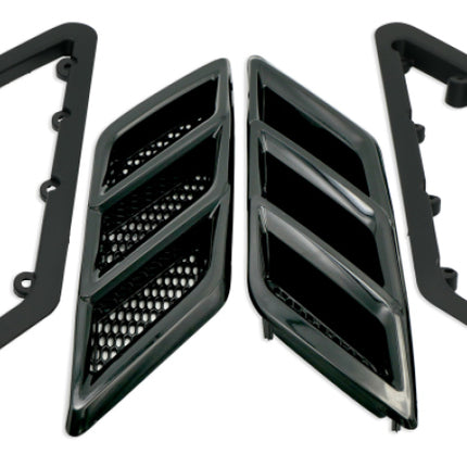 Roush 2015-2023 Roush Mustang Fender Vent Heat Extractors - Gloss Black