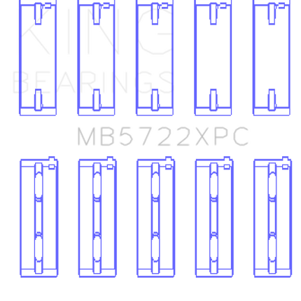 King Engine Bearings Mitsubishi 4B11T EVO X 2007+ (Size 0.25) Coated Performance Main Bearing Set
