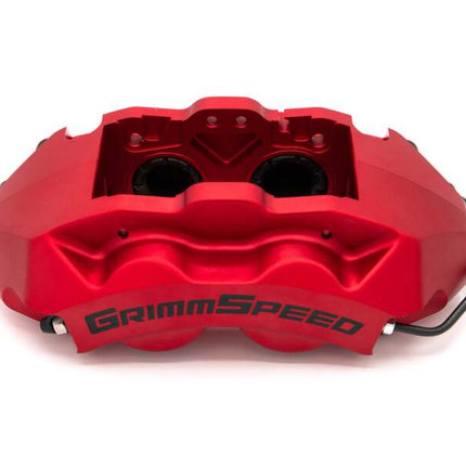 GrimmSpeed 02-21 Subaru WRX/STI 4-Piston Brake Caliper Kit - Red (For 340mm Rotor)