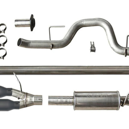Roush 10-14 Ford F-150 / Raptor 6.2L Side Exit Black Tip Cat Back Exhaust