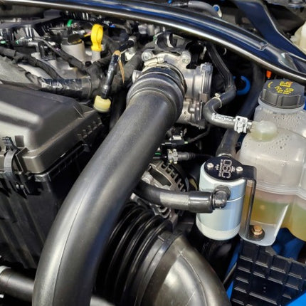 J&L 24-26 Ford Mustang EcoBoost Driver Side Oil Separator 3.0 - Clear Anodized