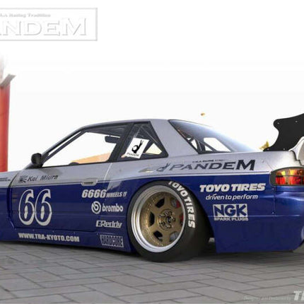 GReddy 89-94 Nissan 240SX Coupe w/ Silvia Headlights Pandem S13 Full Wide-Body Aero Kit w/o GT Wing