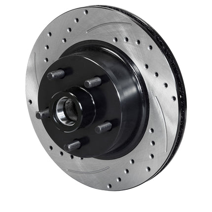 Wilwood 70-73 Ford Mustang 5x4.5 SRP Drilled Performance Front Rotor & Hat L/H - Black