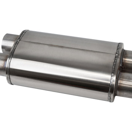 Corsa Pro-Series 304SS Packed Resonator - 3.0in Dual Inlet / Dual Outlet - 19in OAL