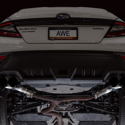 AWE Tuning 22-25 Subaru VB WRX Track Edition Axle-Back Exhaust - Diamond Black Tips