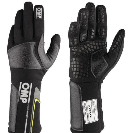 OMP Pro Mech-S Gloves Fia 8856-2018 Fluo Yellow Sz L