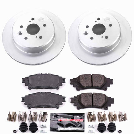Power Stop 16-17 Lexus GS200t Rear Z23 Coated Brake Kit