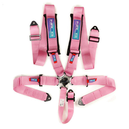 NRG 5PT 3in. Seat Belt Harness / Cam Lock - Pink