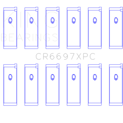 King Engine Bearings Nissan RB25DET/RB26DETT 24V pMaxKote Performance Rod Bearing Set - Size STD