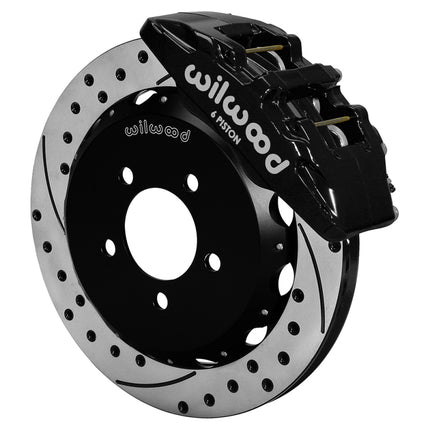 Wilwood Forged Dynapro 6 Front Big Brake Kit - 12.88 x 1.00 Drilled & Slotted - Black