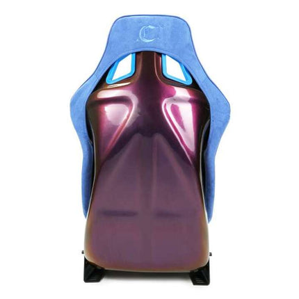 NRG FRP Bucket Seat (Large) Prisma-Chromatic Royal Blue Vegan Suede w/ Chameleon Back