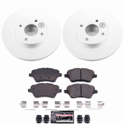Power Stop 14-19 Ford Fiesta Front Z23 Coated Brake Kit