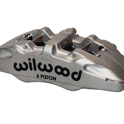 Wilwood Caliper-Forged Dynapro 6 5.25in Mount-Nickel-R/H 1.38/1.00/1.00in Pistons .81in Disc