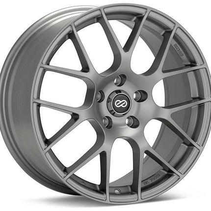 Enkei Raijin 19x8 42mm Inset 5x120 Bolt Pattern 72.6 Hub Bore Hyper Silver Wheel