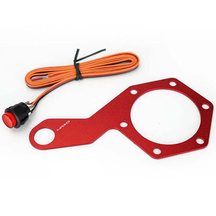 NRG Steering Single Switch - Extended Kit Red