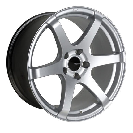 Enkei T6S 18x8.5 45mm Offset 5x100 Bolt Pattern 72.6 Bore Matte Silver Wheel