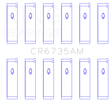 King Engine Bearings Mitsubishi 6G74 3000GT/Dodge Stealth (Size STD) Performance Rod Bearing Set