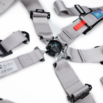 NRG 5PT 3in. Seat Belt Harness / Cam Lock - Silver
