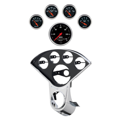 Autometer Designer Black Direct Fit Dash Kit 55-59 Chevy Truck (1 x 3-3/8in. / 4 x 2-1/16in.)