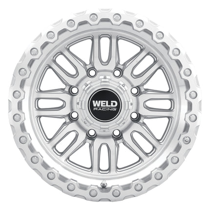 Weld Off-Road Swift 17x9in - 5x114.3 / 5x127 BP - ET-12 78.1mm CB Gloss Silver Machined Wheel & Ring