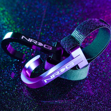 NRG Steering Wheel Hook CNC Aluminum w/ Laser Logo - Titanium