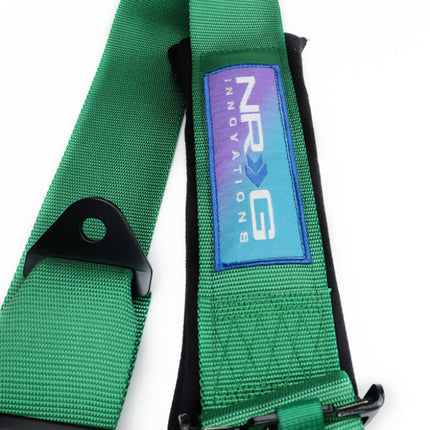NRG 5PT 3in. Seat Belt Harness / Cam Lock - Green