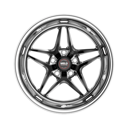 Weld S81 17x4.5 / 5x4.5 BP / 1.7in. BS (-27mm Offset) Black Wheel 3.18 ID (Low Pad) - Non-Beadlock