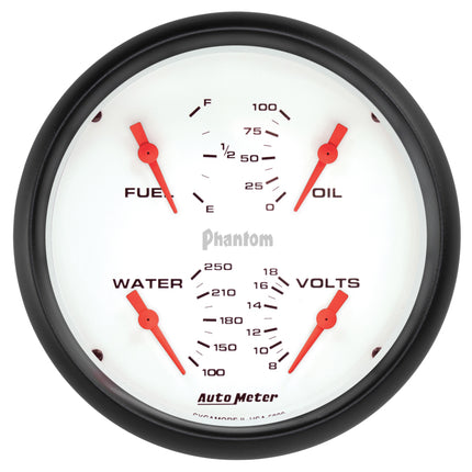 Autometer Phantom Quad 5in. Gauge 240OHm (E) - 33Ohm (F) Electric