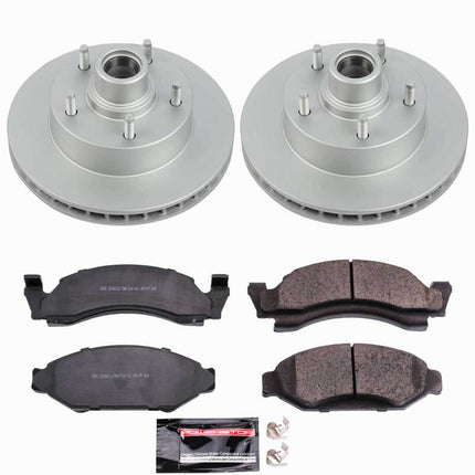 Power Stop 75-83 Ford E-100 Econoline Front Z23 Coated Brake Kit