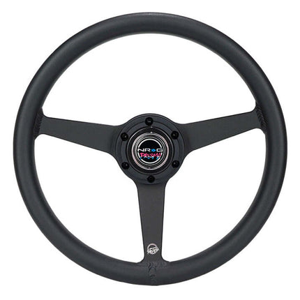 NRG Aluminum Steering Wheel 330mm - Heritage Solid Spoke - Ergonomic Grip - Anadized Black