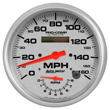 Autometer Ultra-Lite 160mph & 8k RPM Electric Program Tach/Speedo 5in. Gauge