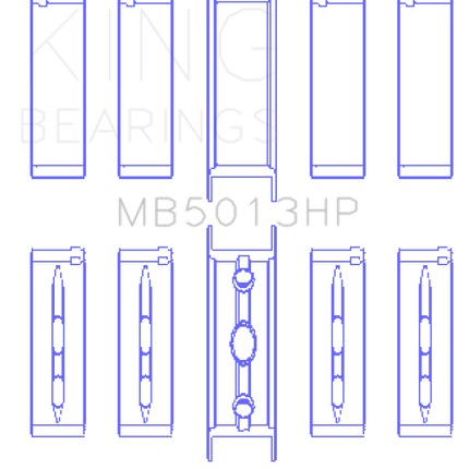King Engine Bearings GMC LS1 / LS6 / LS3 (Size STDX) Bi-Metal Performance Main Bearing Set