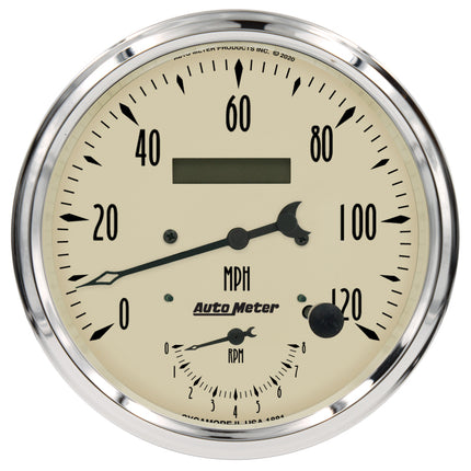 Autometer Antique Beige Tach/Speedo 5in. - 120mph & 8k RPM