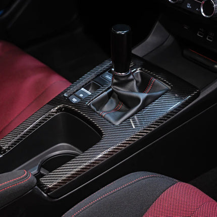 Remark 2022+ Honda Civic Manual (Excl. Type R) Carbon Fiber Console Cover - Matte (LHD Only)