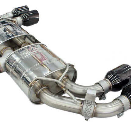 Invidia 2022+ Volkswagen Golf R MK8 76mm R400 Valved Cat Back Exhaust Straight Cut Black Tips