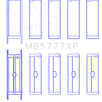 King Engine Bearings Dart LS Next Block (Size STD) Performance Main Bearing Set