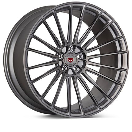 Vossen Forged S17-04 -21X10.5 / 5X120 / 74.1 - Brushed Stealth Grey Fountain Blue V F9X X5M Front
