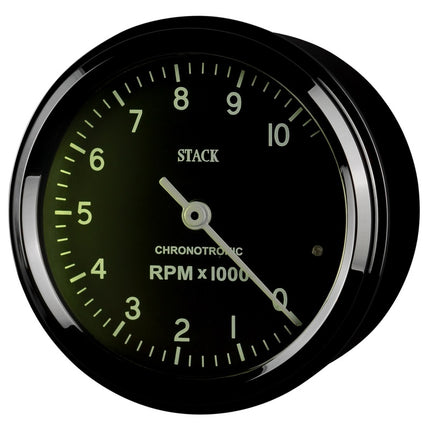 Autometer Chronocentric Tachometer - 80mm Blk - 0-10K RPM