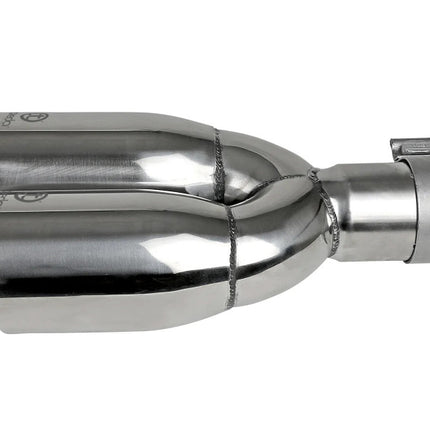 aFe Takeda 304 Stainless Steel Clamp-on Exhaust Tip Polished 2-1/2ininlet x 3-1/2in Outlet X 12in L