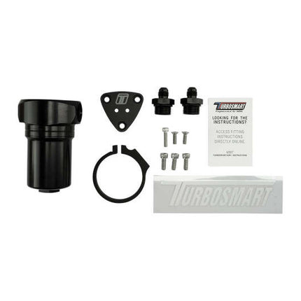 Turbosmart 10um 6AN Fuel Filter Canister - Black